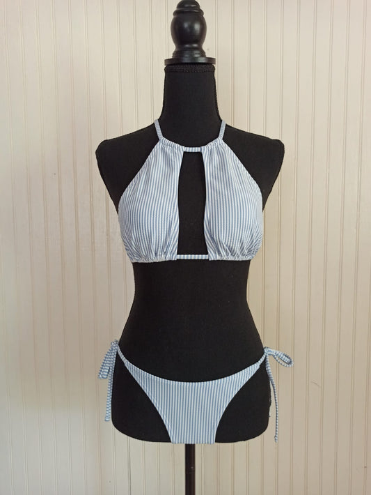 Francia Striped Halter Bikini Swimsuit